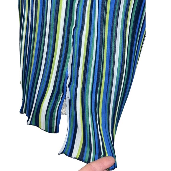 Ruby Rd. Paizley Park Pleated 3/4 Sleeve Peasant Blouse Top Size Small Tie Neck - Picture 7 of 8